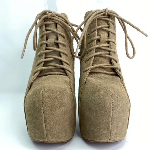 Jeffrey Campbell Suede Damsel Claw Platform Wedges - Picture 3 of 7